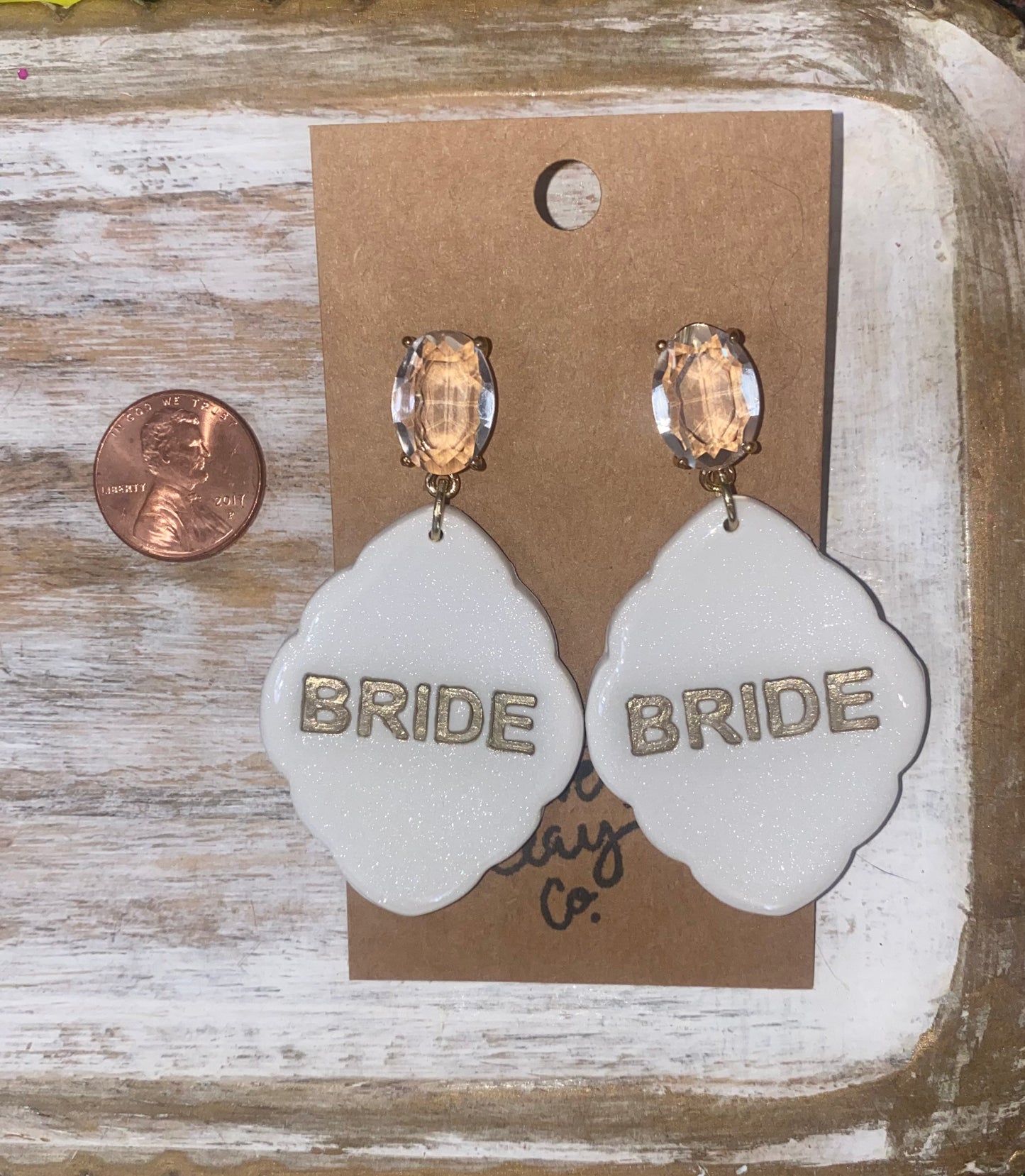 Bride Clay Earrings
