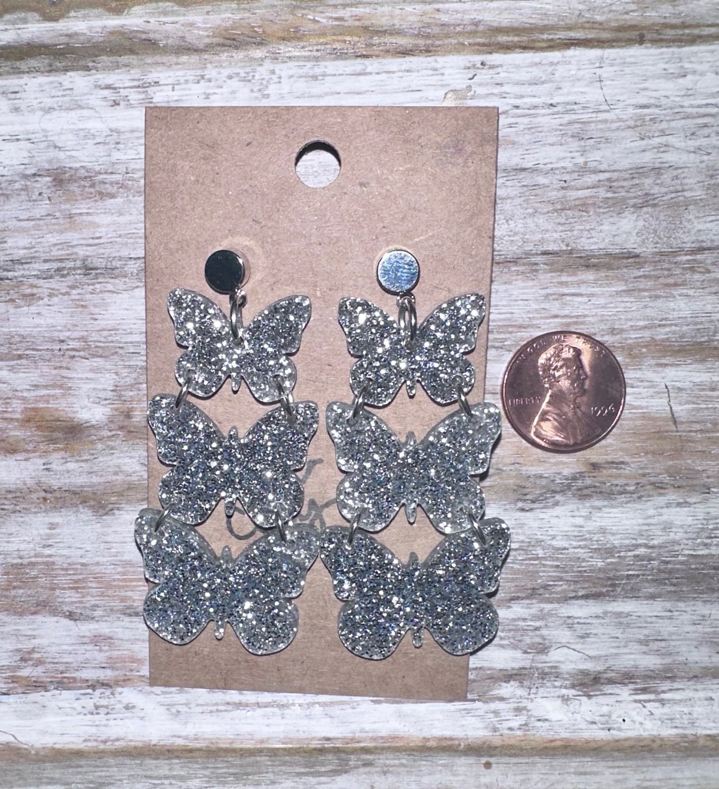 Butterfly tier acrylic earrings
