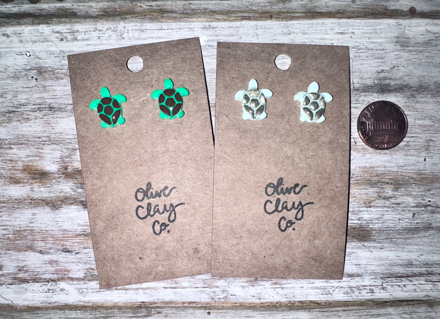 Sea Turtle Clay studs