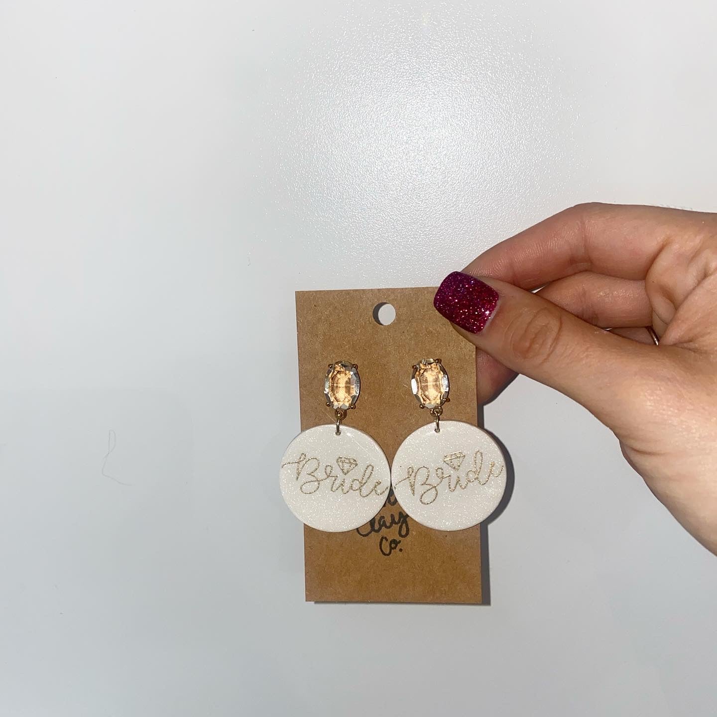 Bride Clay Earrings