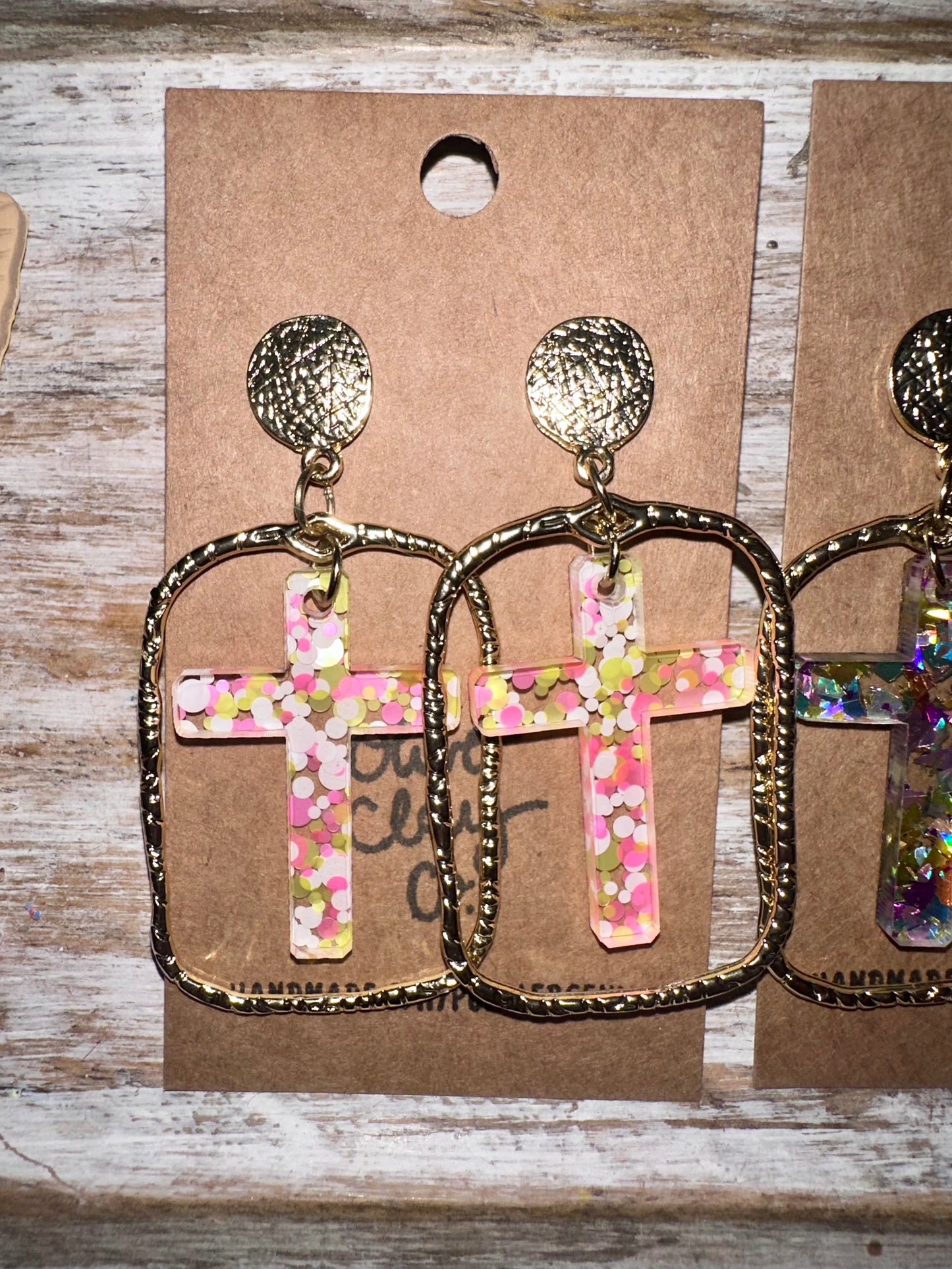 Acrylic cross hoops