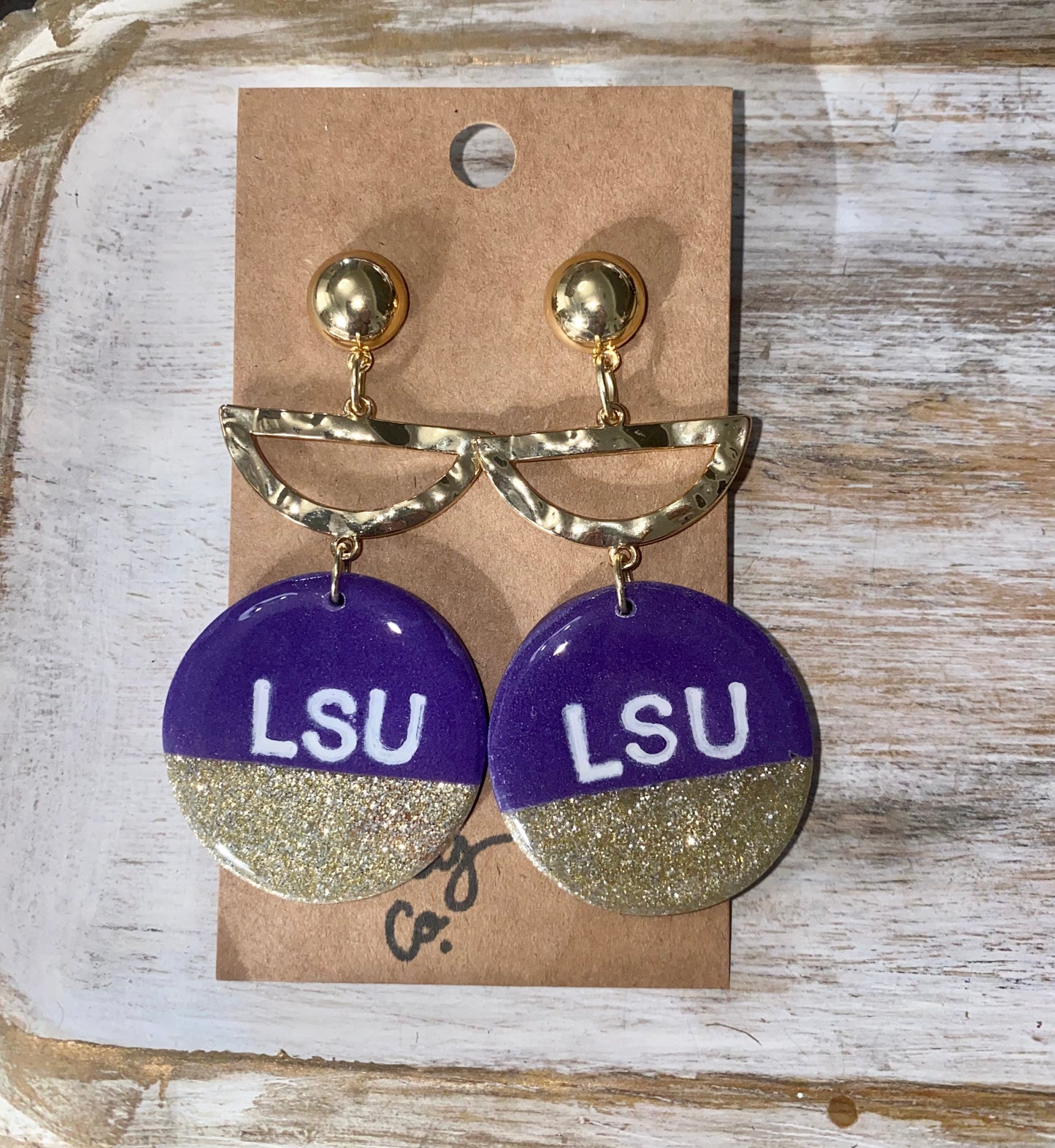 LSU Clay Earrings