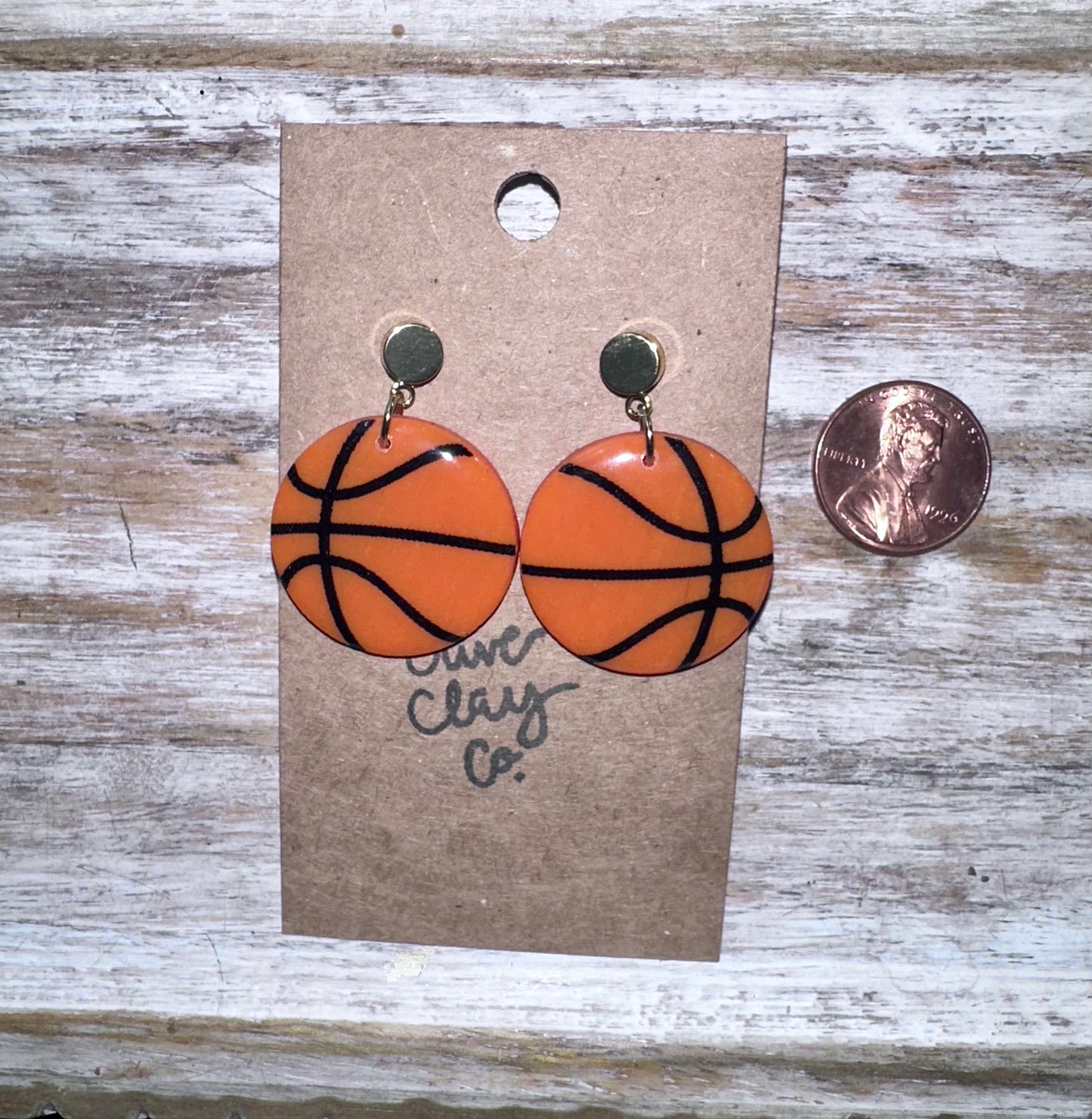 Sports Dangle Earrings with stud topper