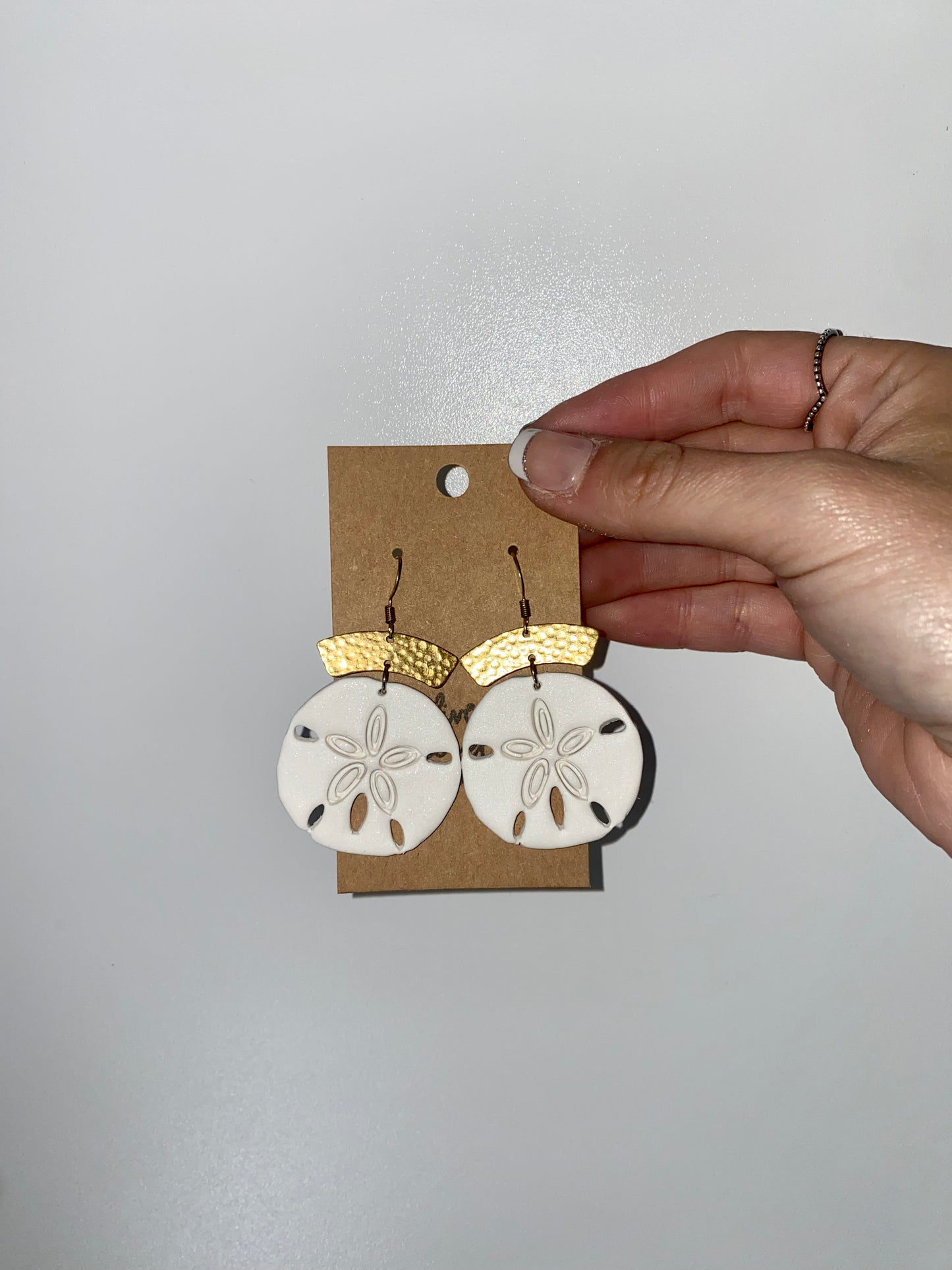 Sand Dollar Clay Earrings