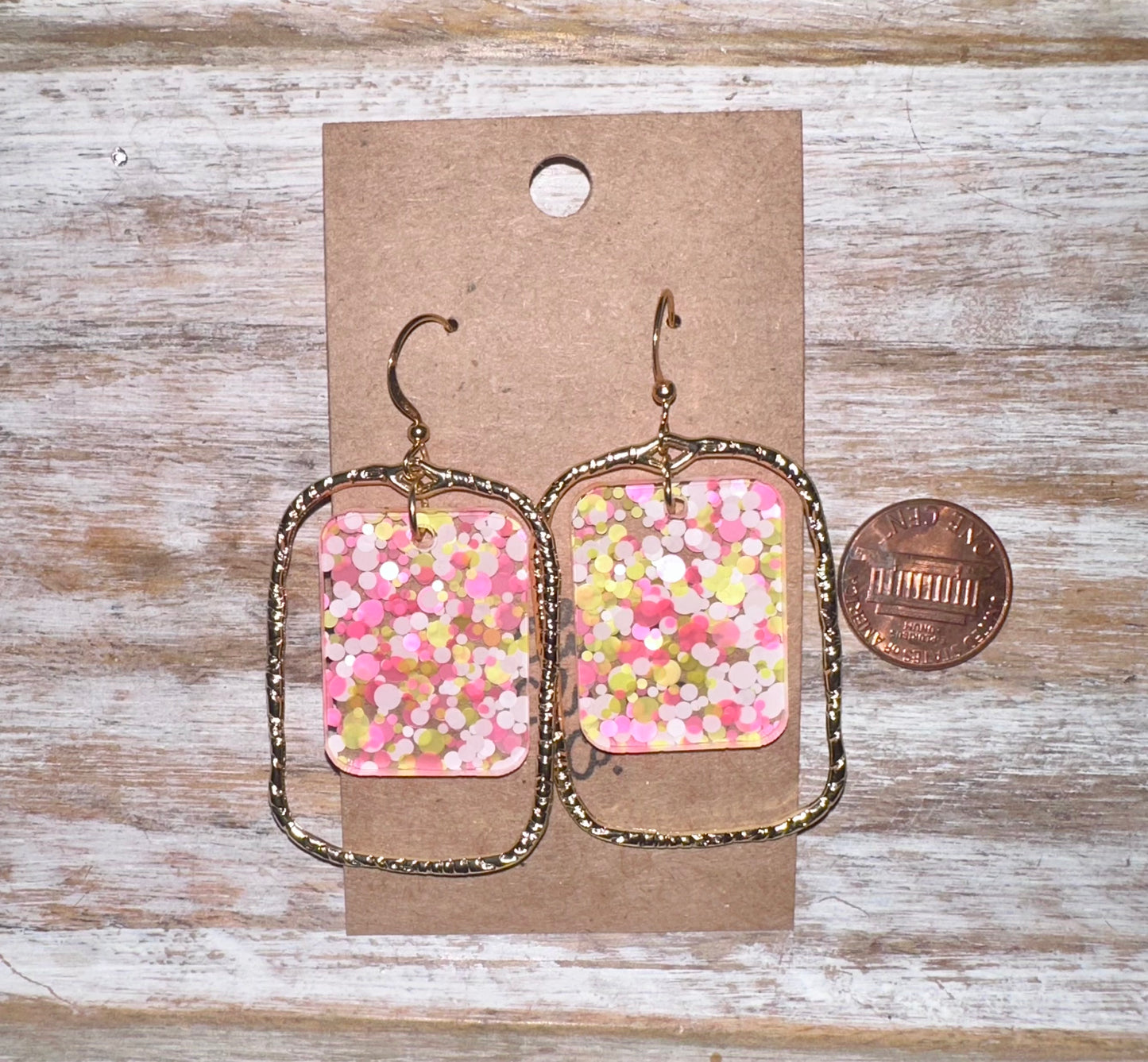 Multicolor acrylic hoops