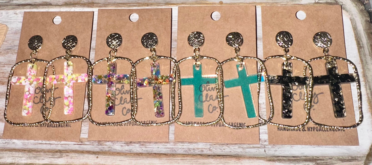 Acrylic cross hoops