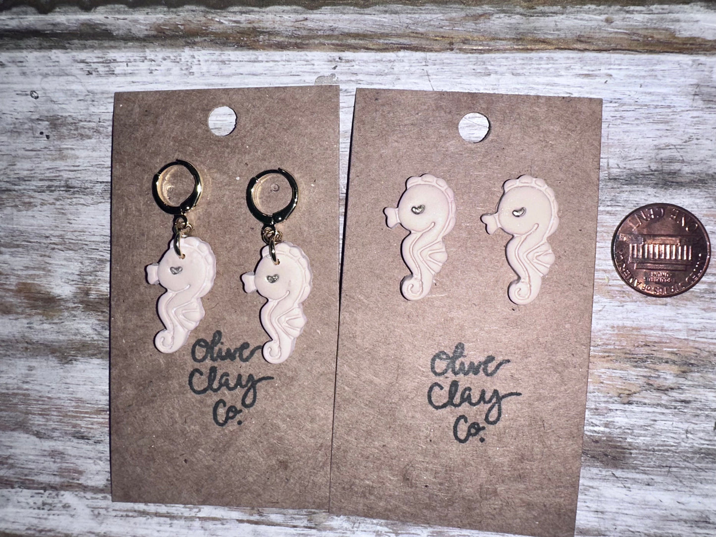 Seahorse Clay Earrings