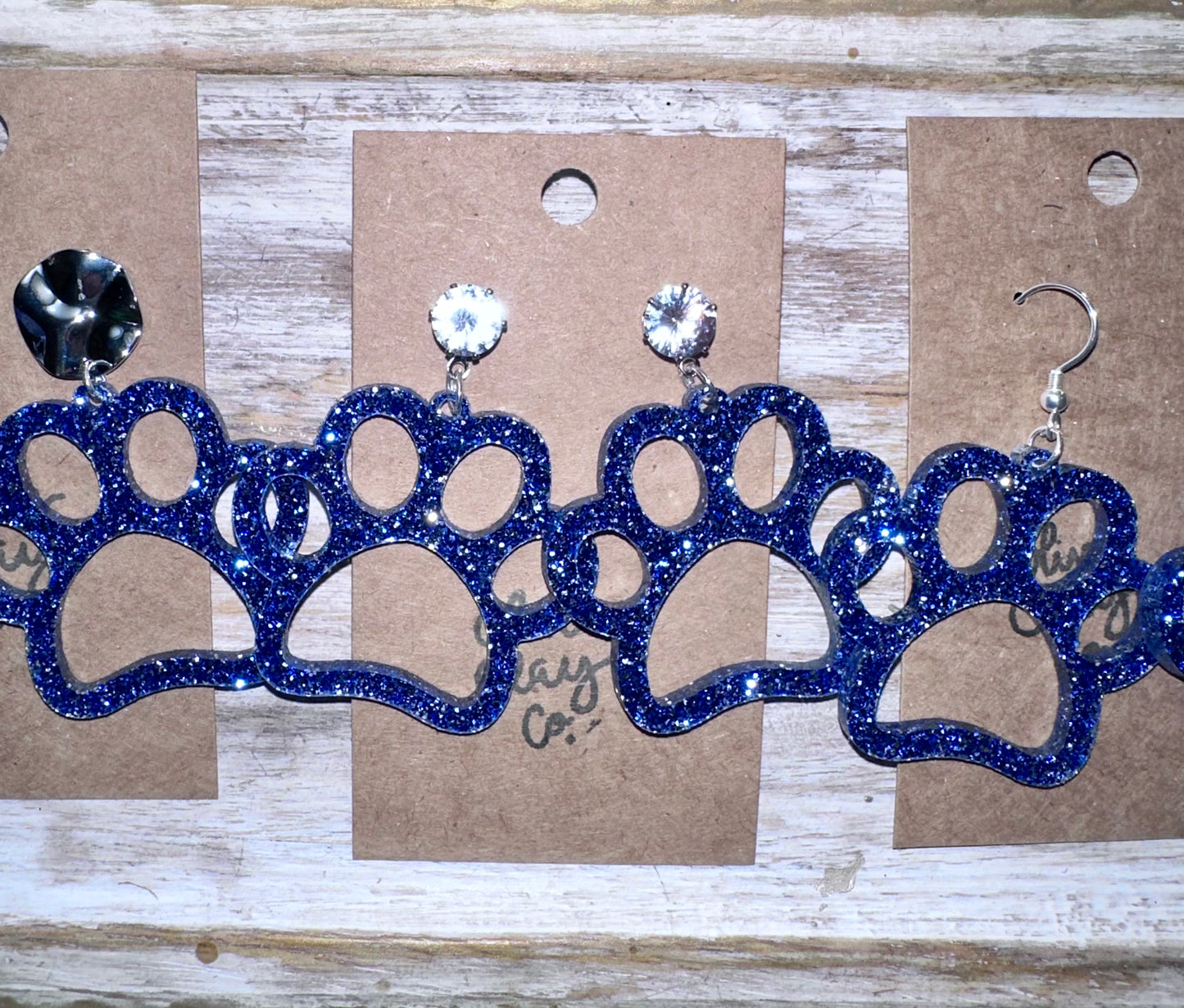 Paw Glitter Acrylic earrings