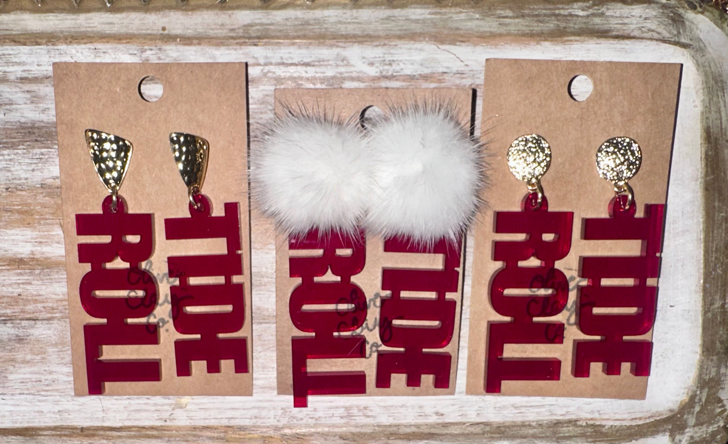 Roll Tide Acrylic Earrings