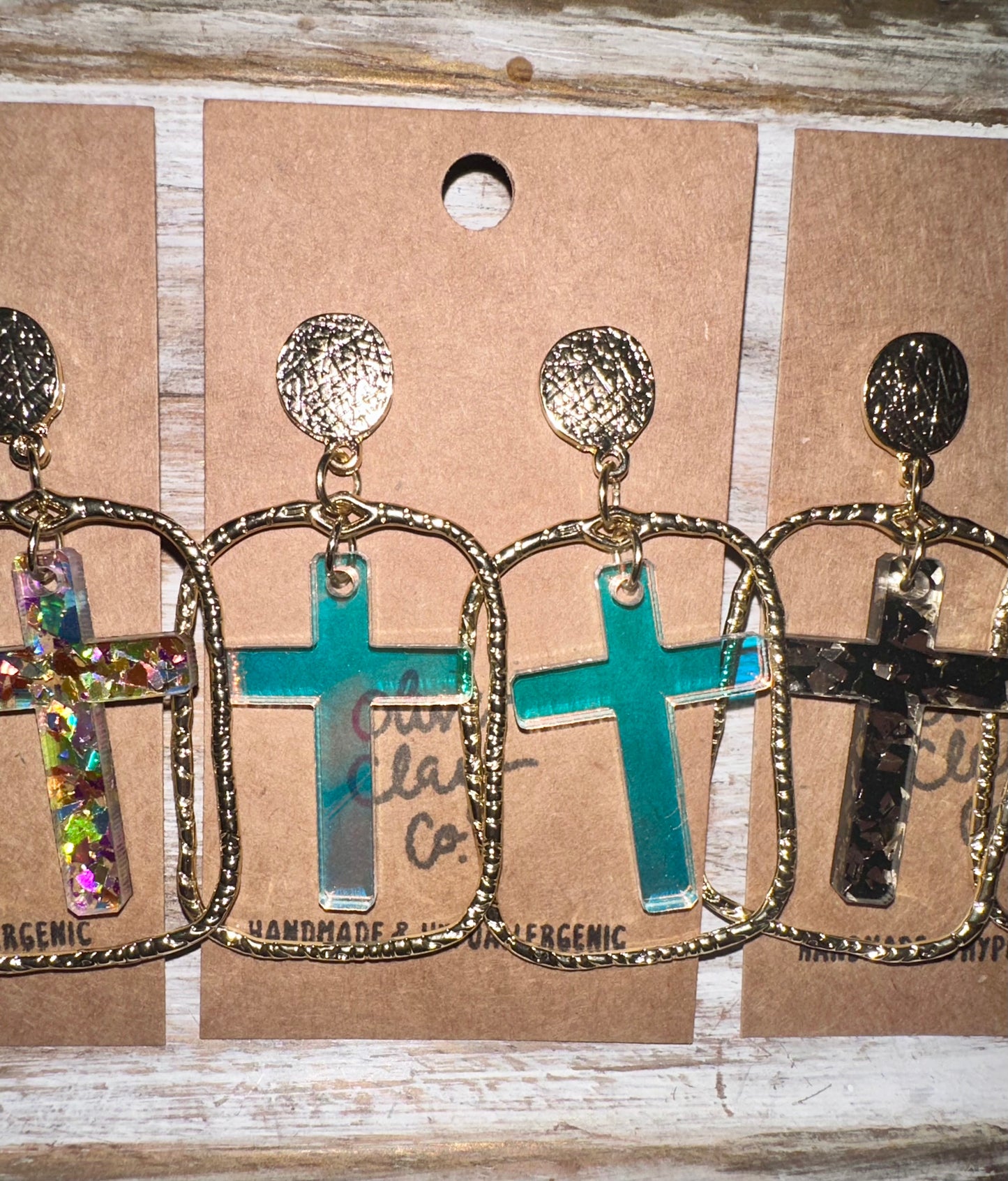 Acrylic cross hoops