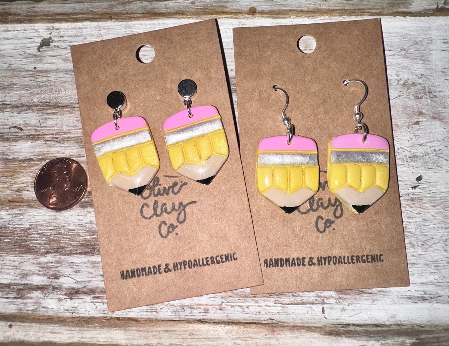 Chunky pencil earrings