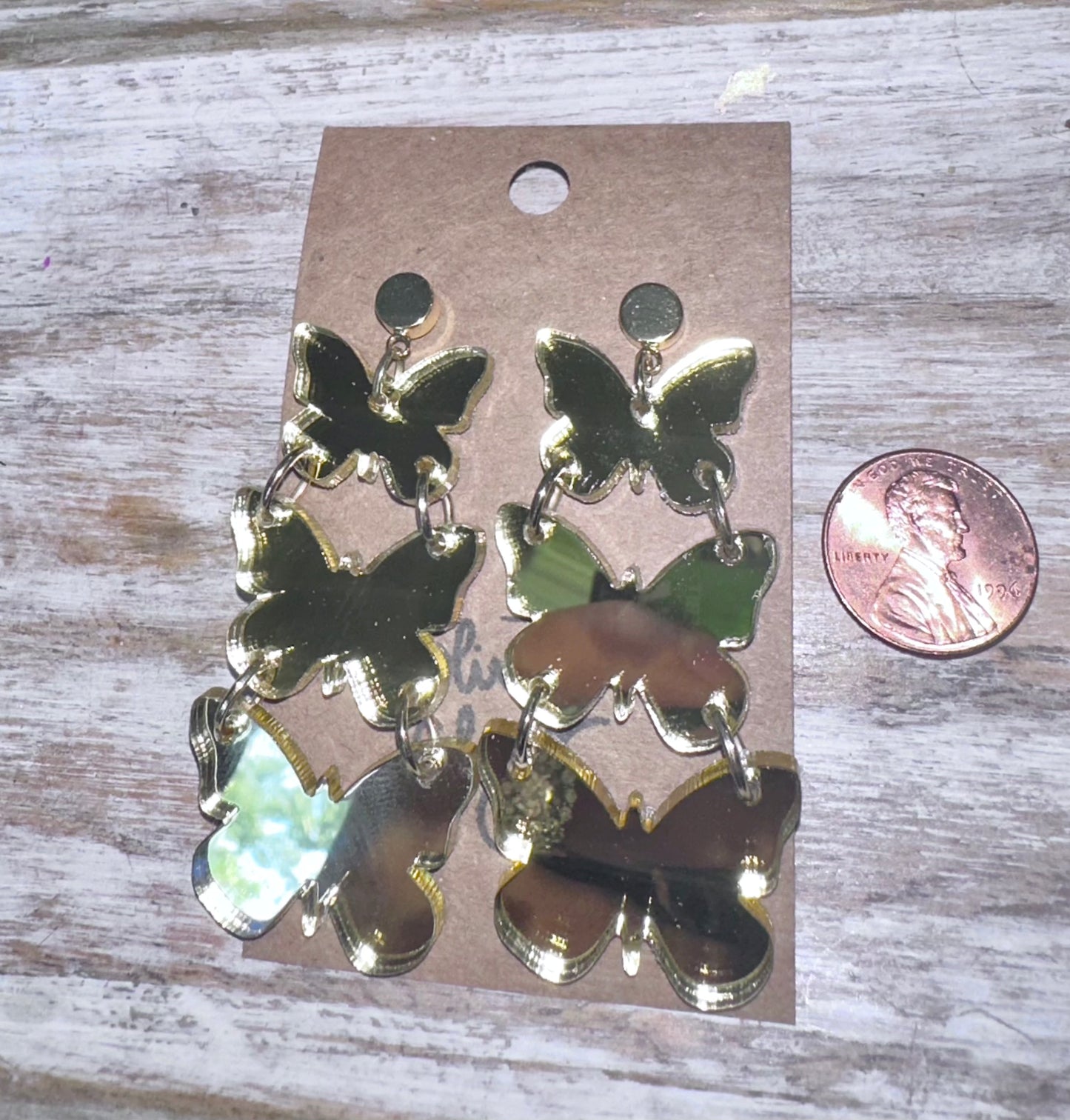 Butterfly tier acrylic earrings
