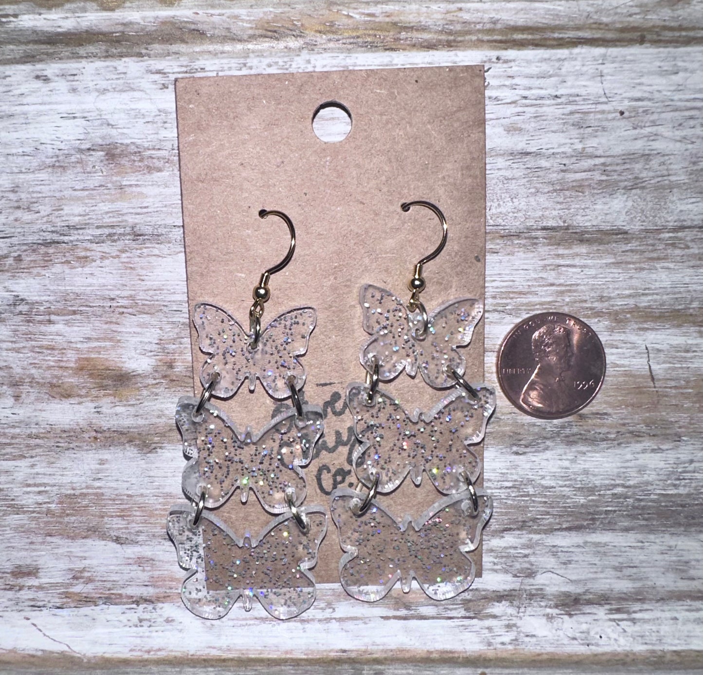 Butterfly tier acrylic earrings