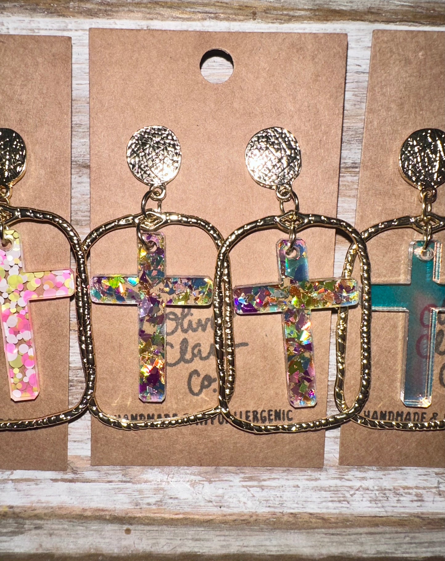 Acrylic cross hoops