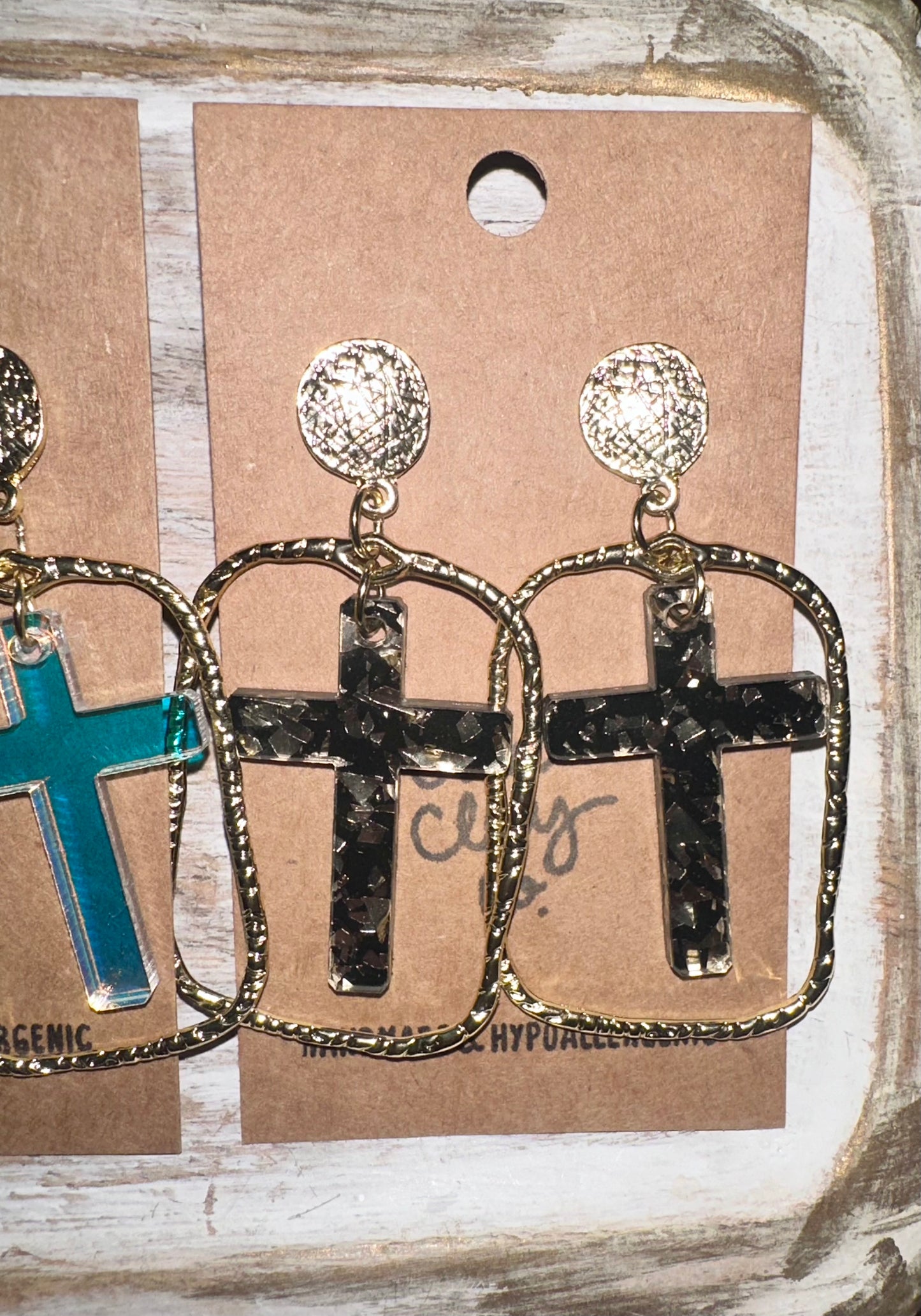 Acrylic cross hoops
