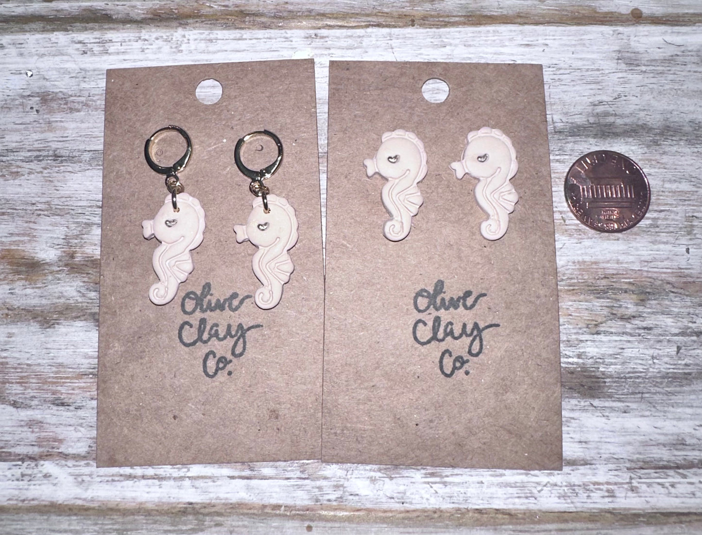 Seahorse Clay Earrings