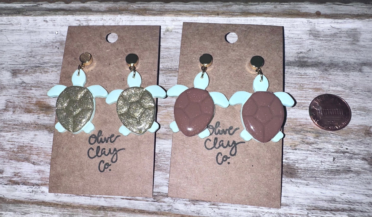 Sea Turtle Clay Dangles