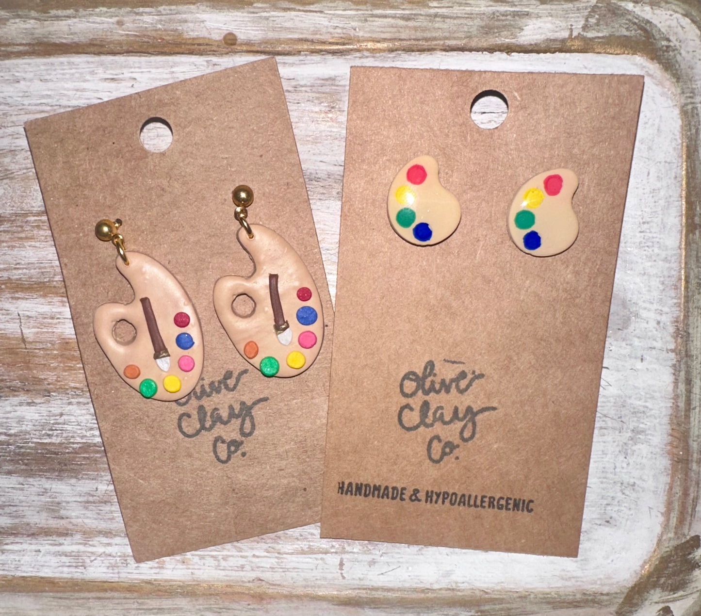 Art palette earrings
