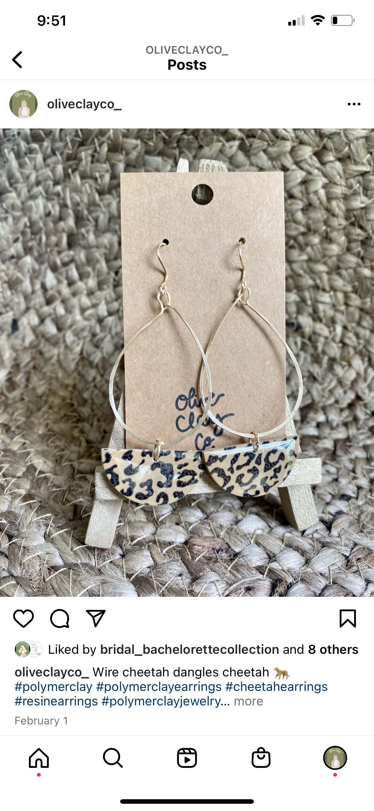 Cheetah Wire Hoops