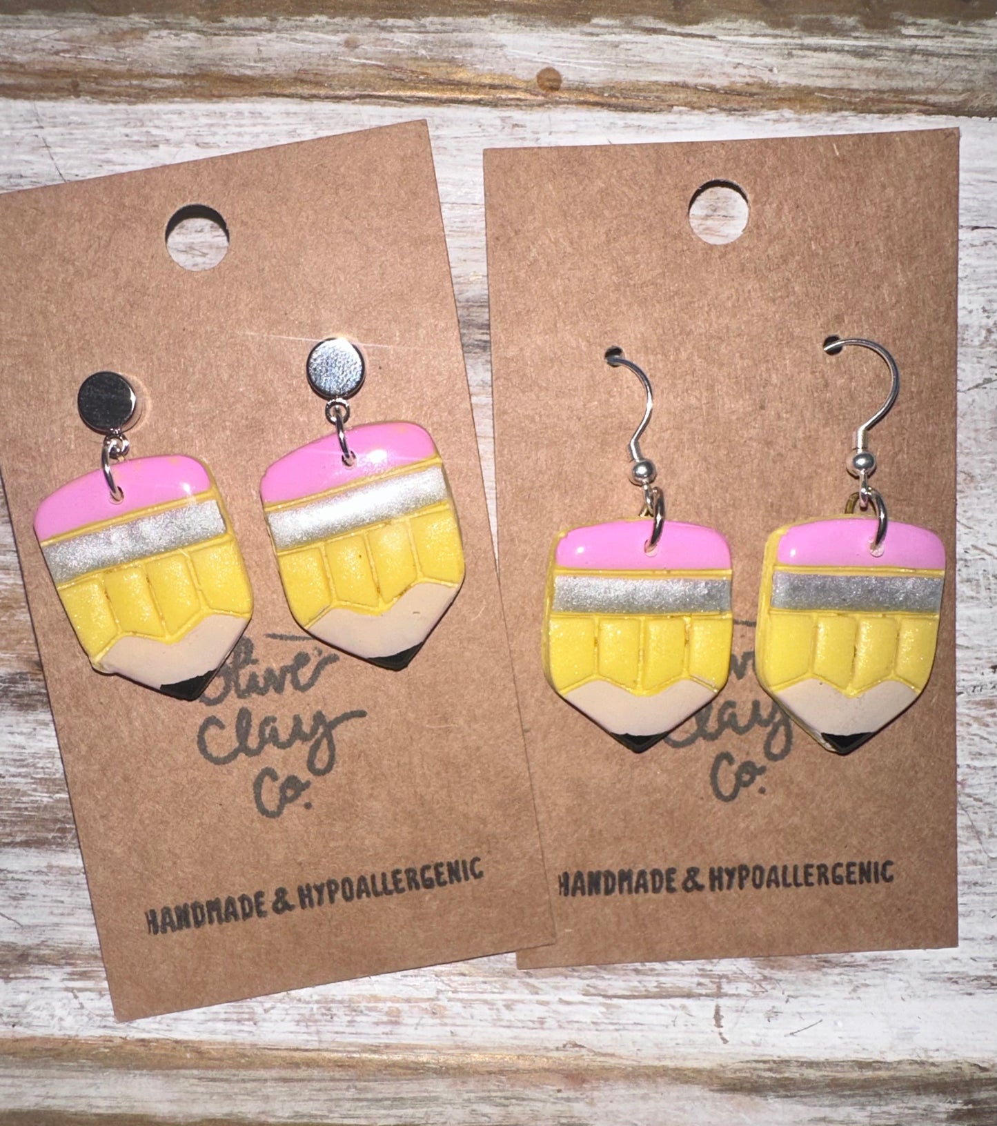 Chunky pencil earrings