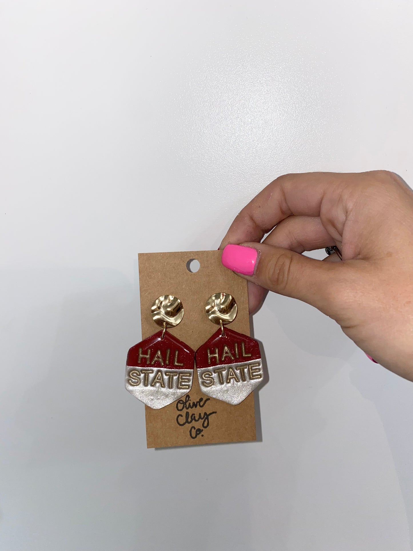 State Clay Earrings