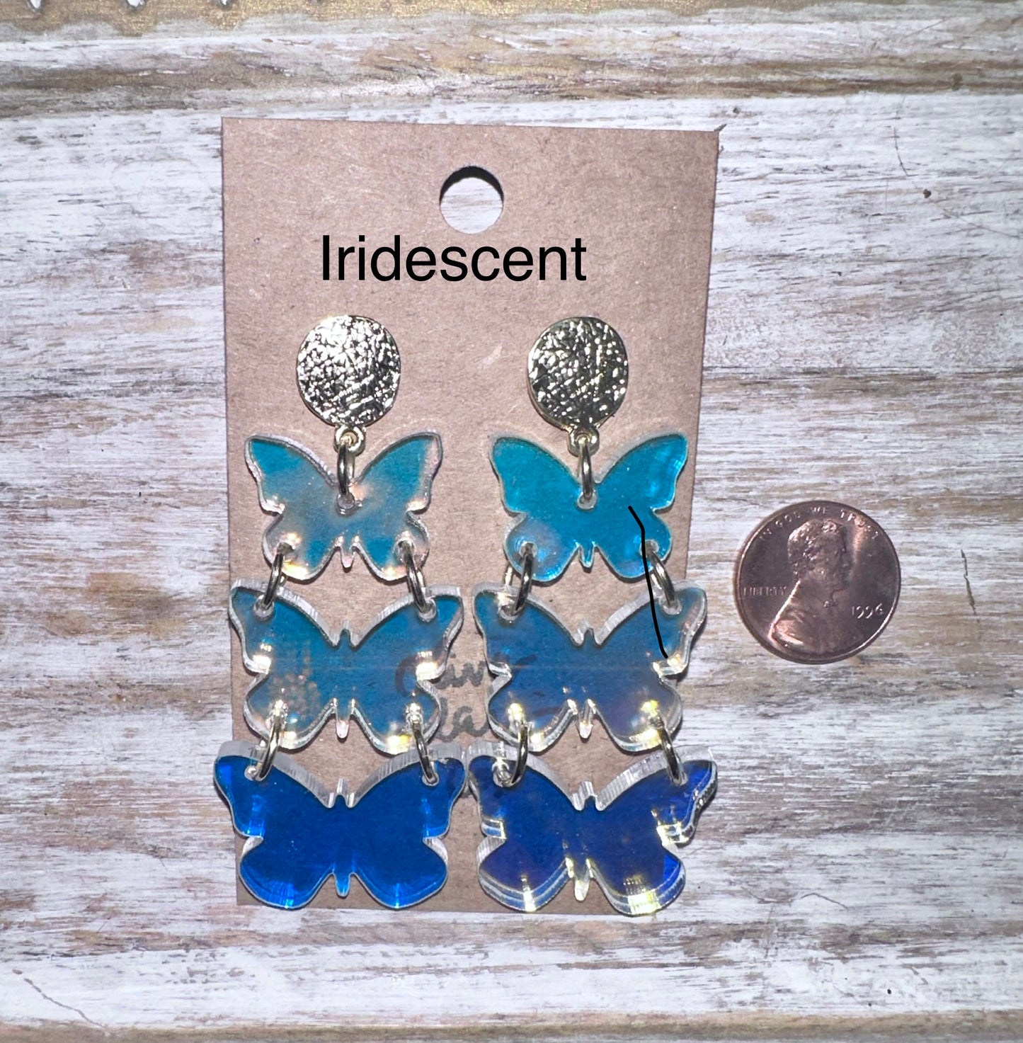 Butterfly tier acrylic earrings