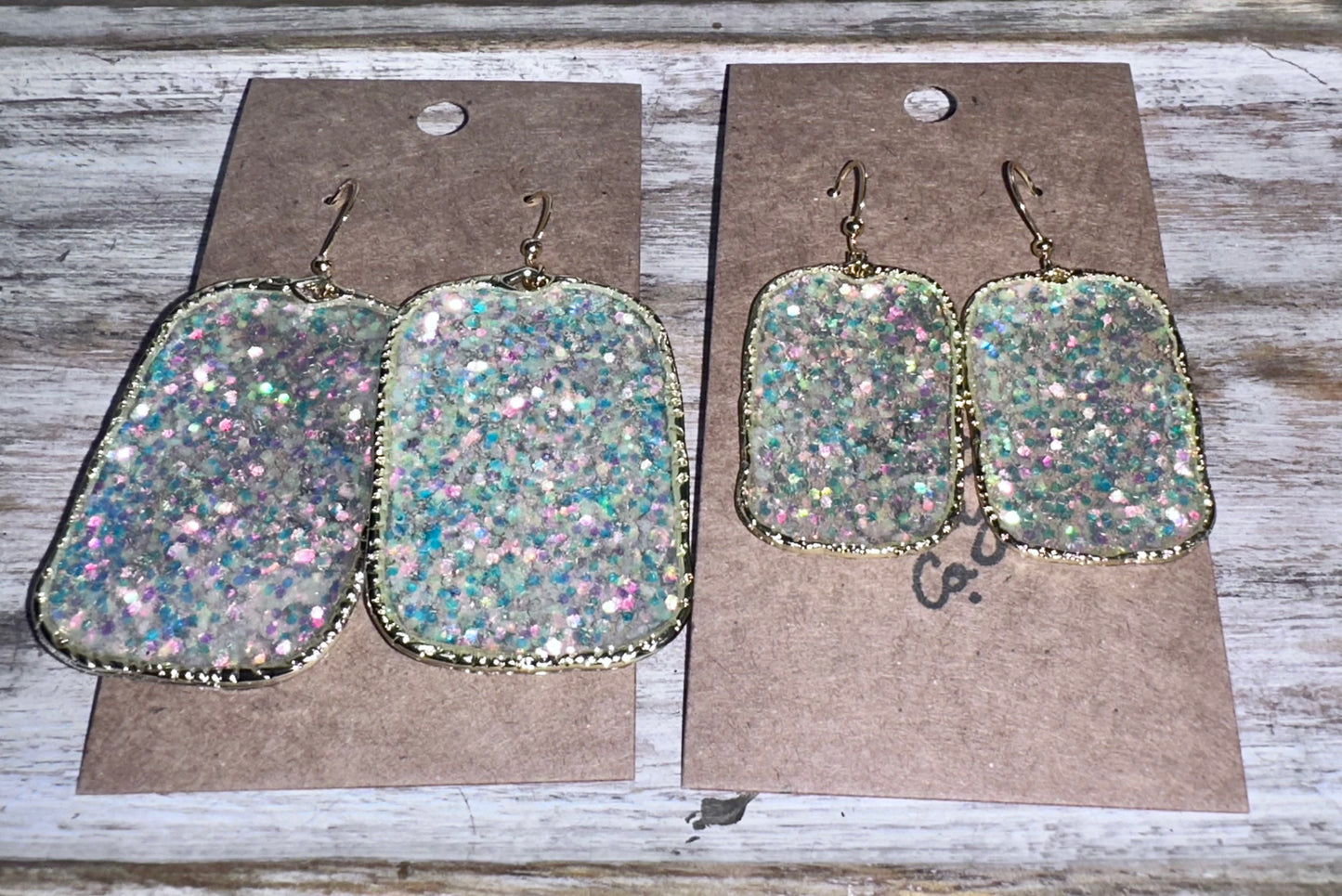 Opal Resin Hoops