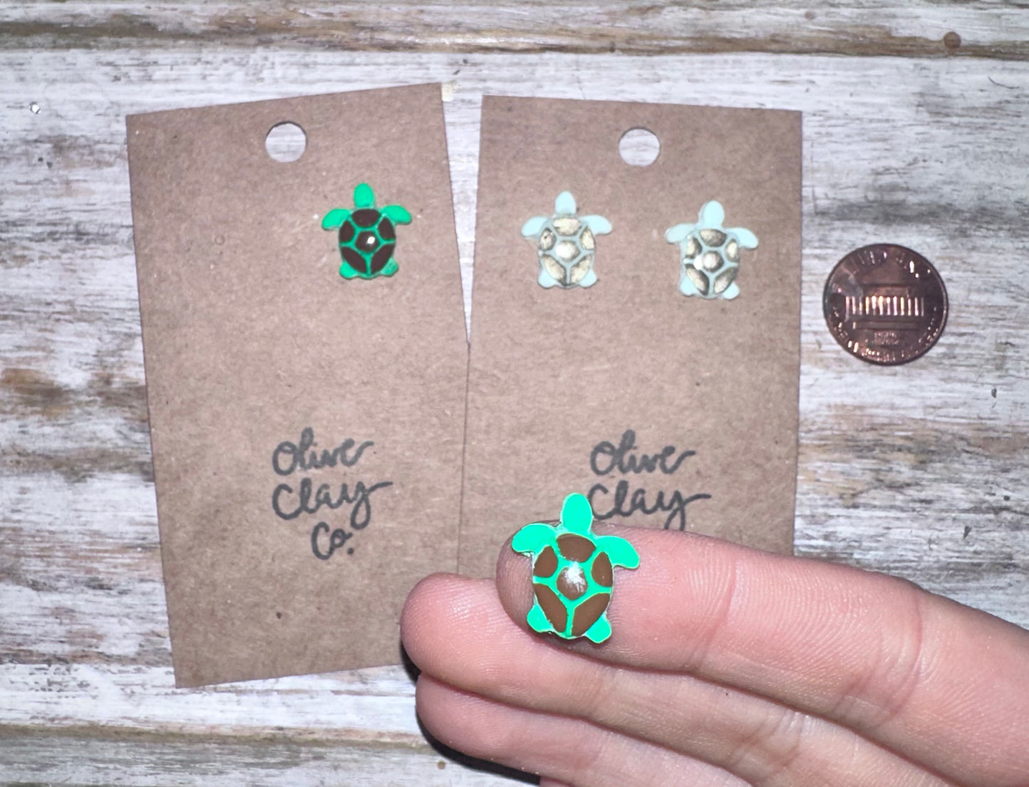 Sea Turtle Clay studs
