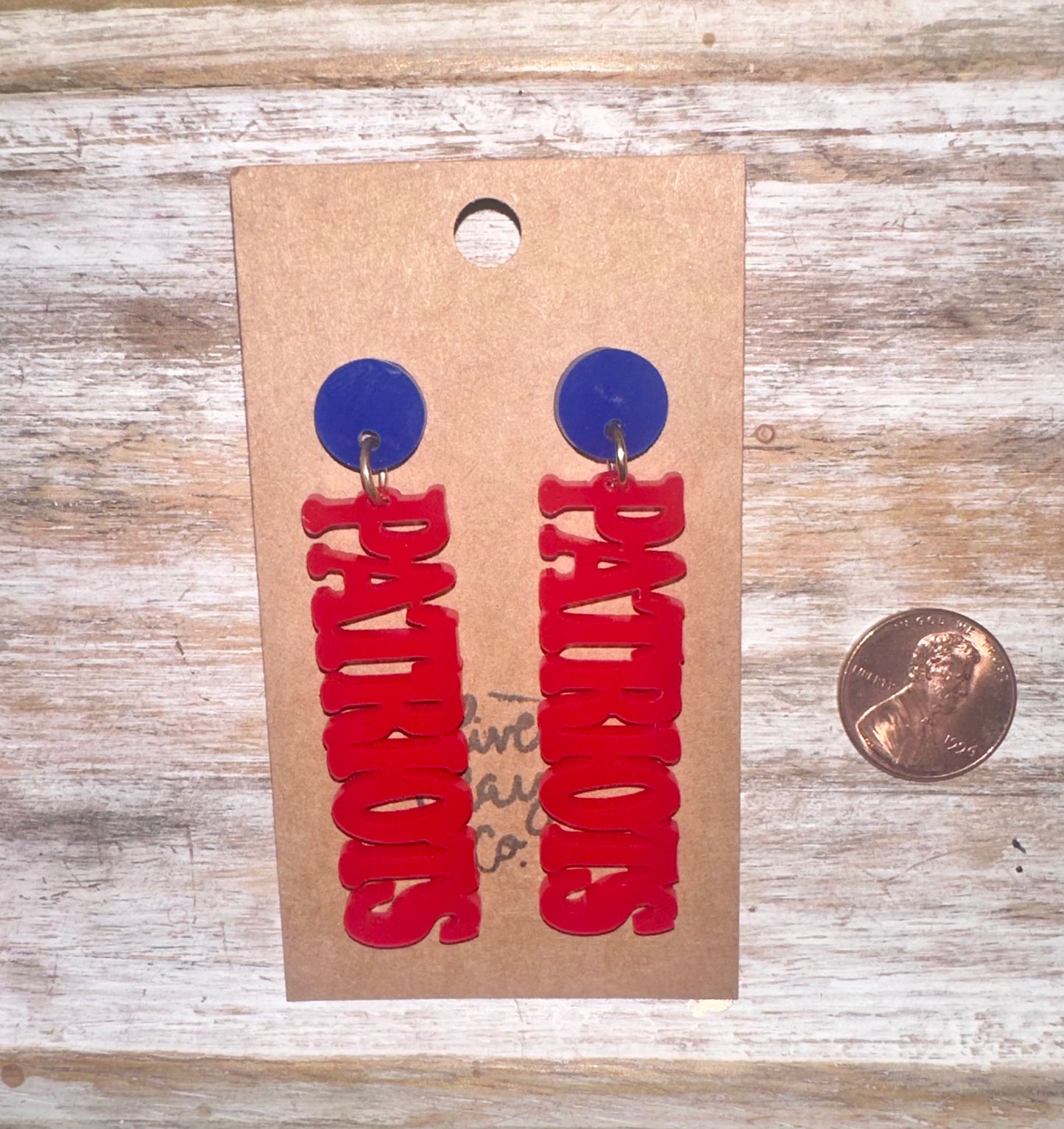Patriots Acrylic Earrings