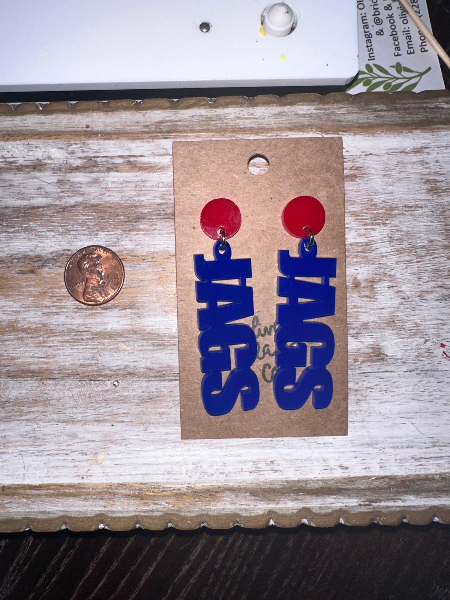 South Alabama Jags Acrylic earrings