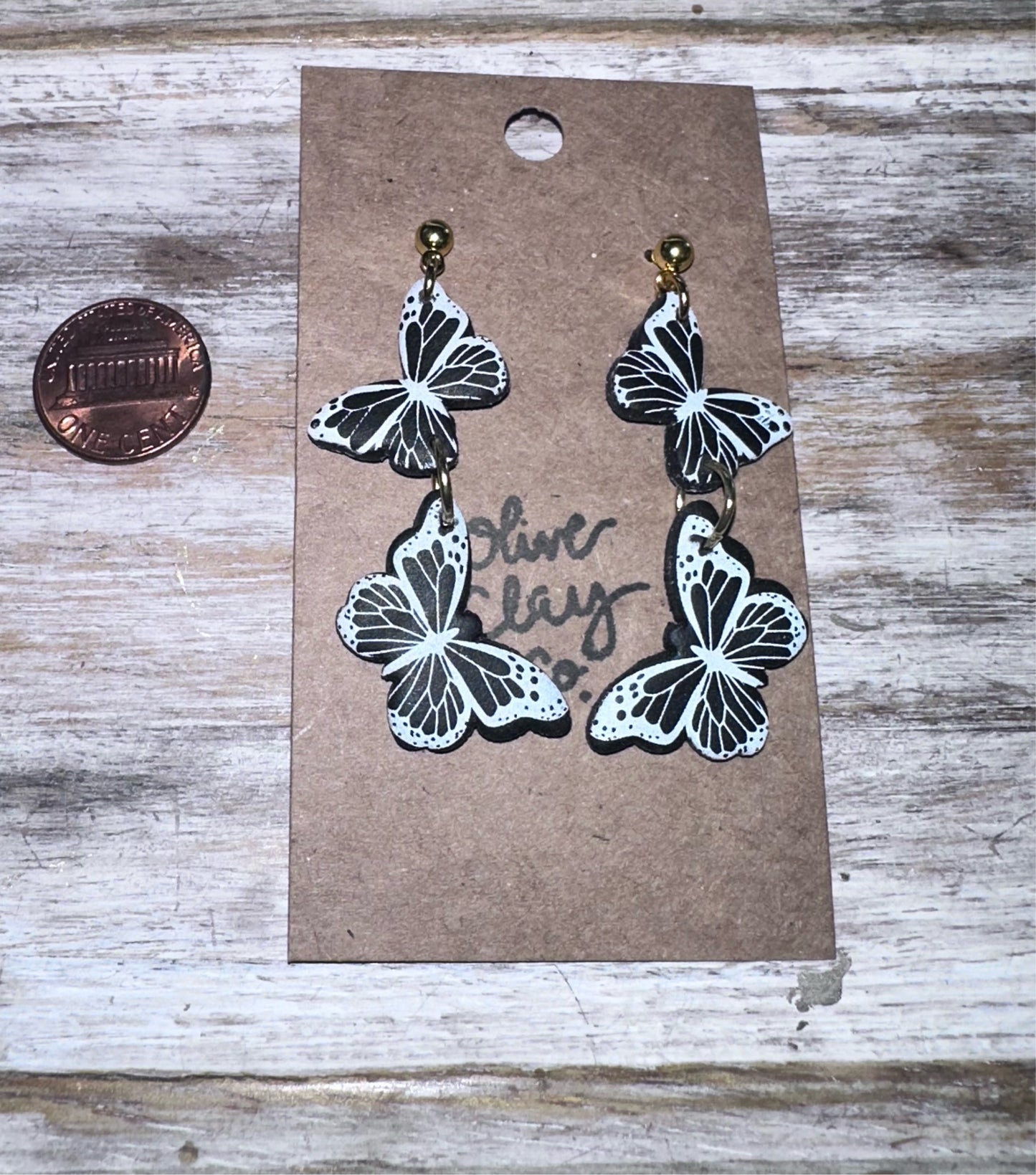 Butterfly Clay Earrings