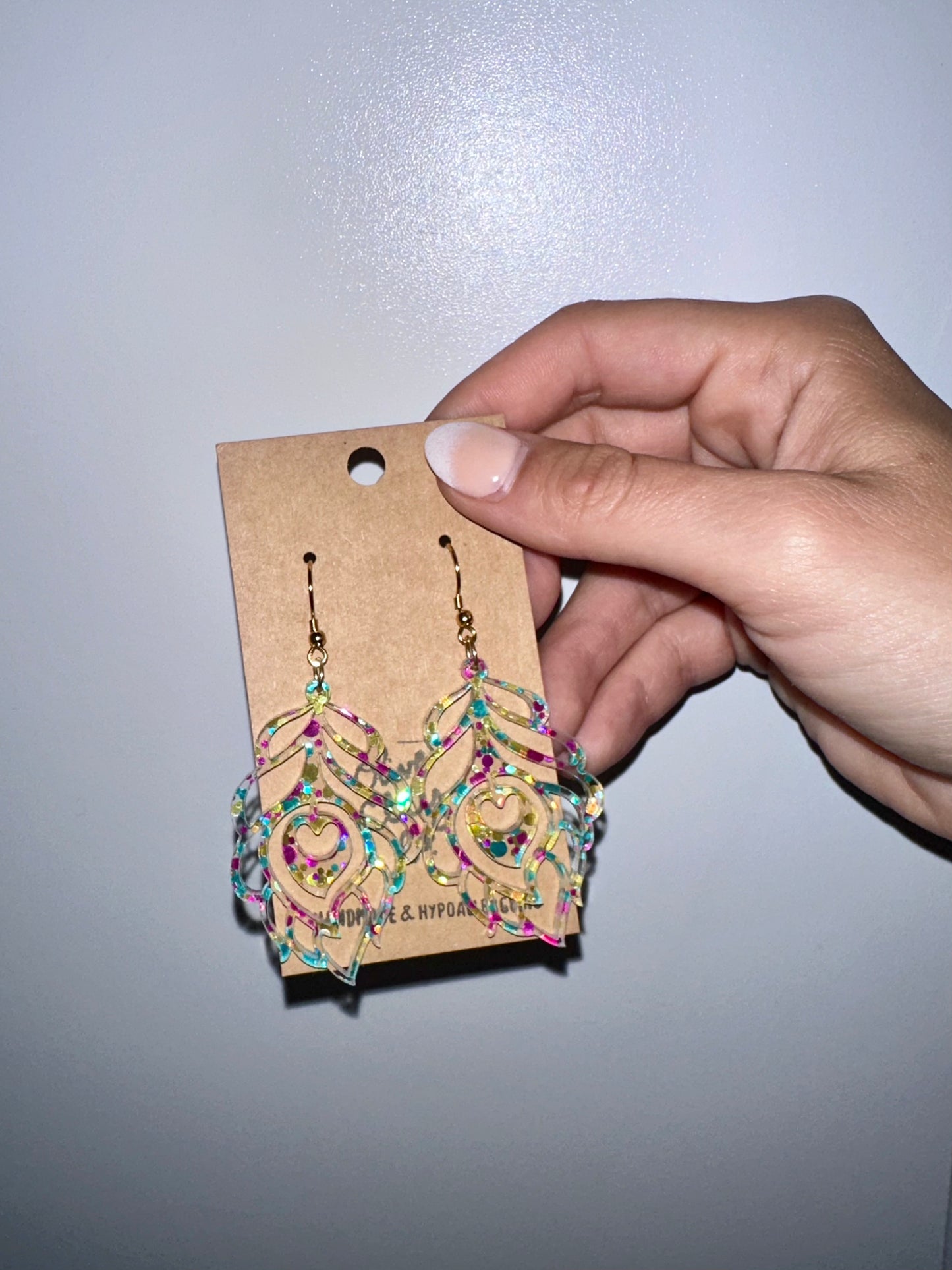 Peacock Acrylic Earrings