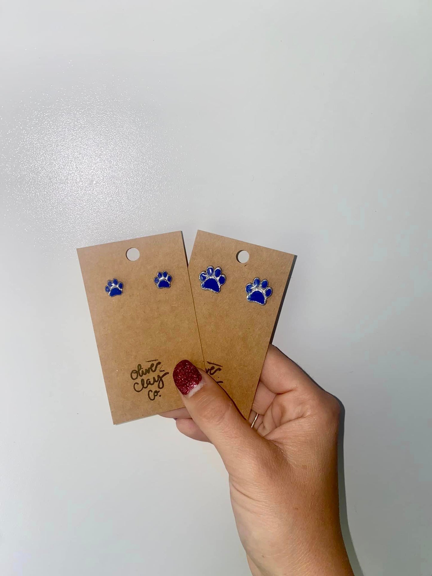 Paw print studs