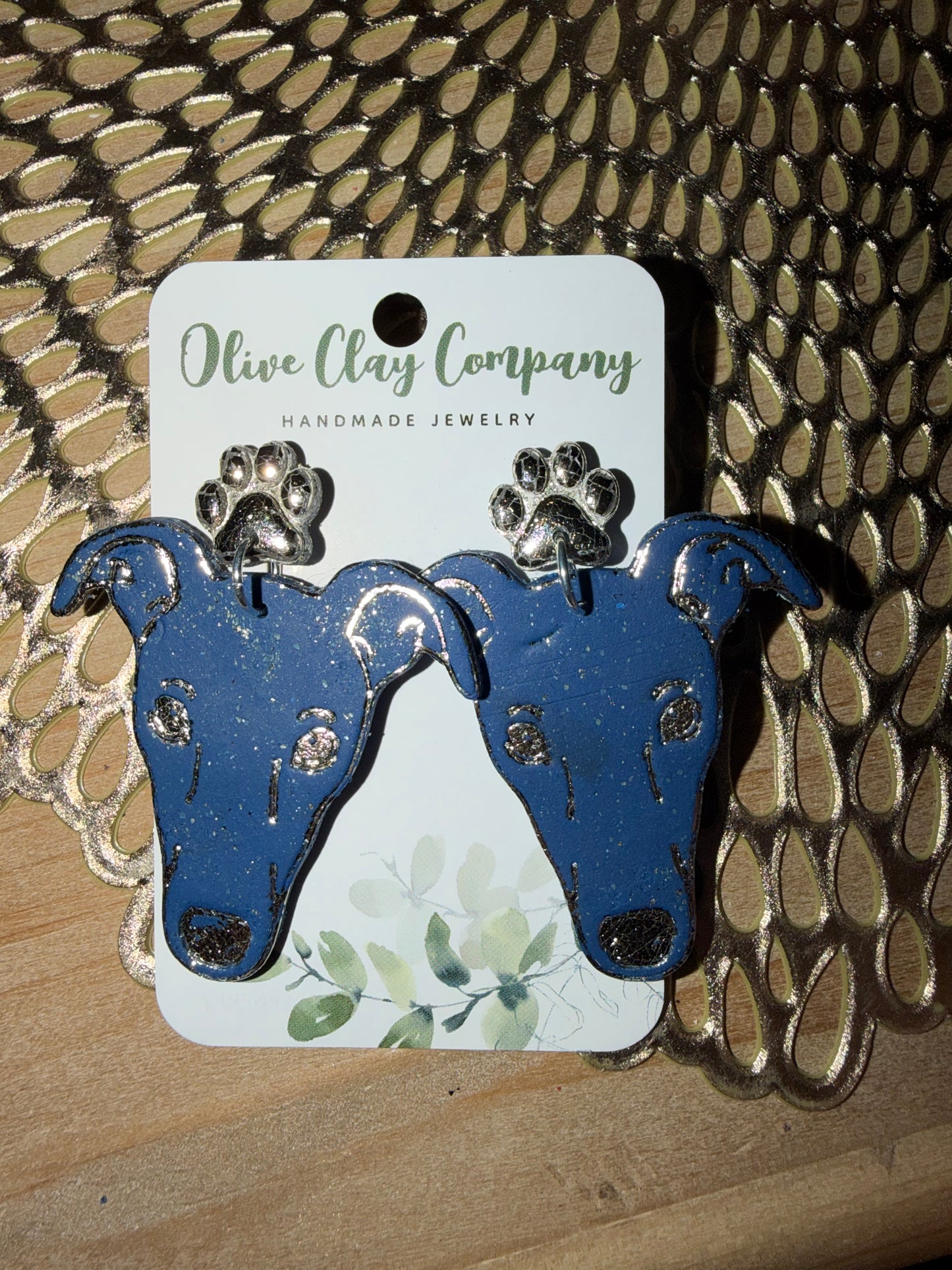 Hounds clay Earrings