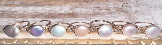 14k GF Coin Freshwater Pearl Ring