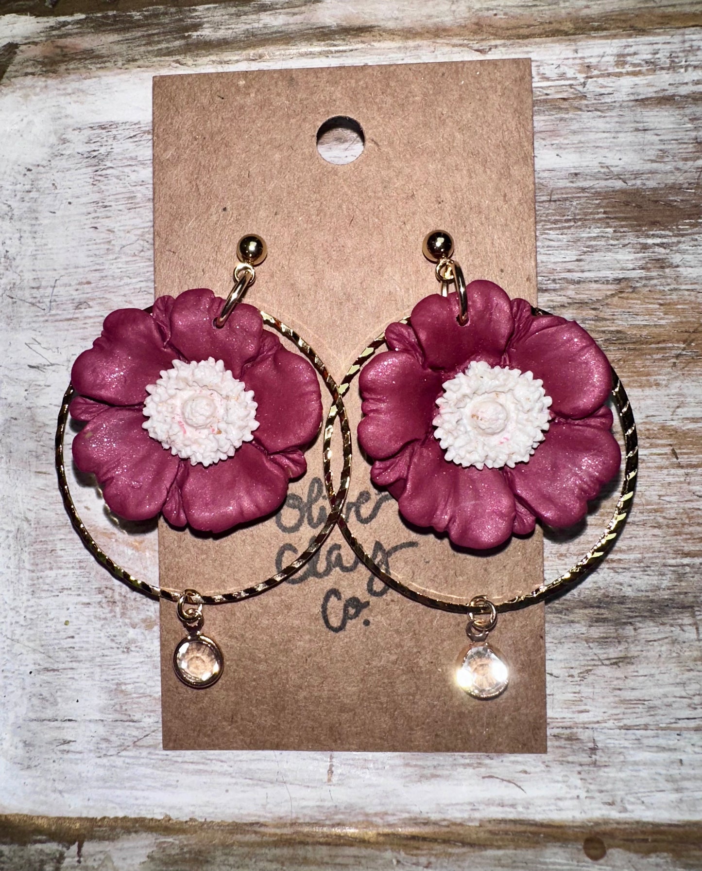 Poppy flower hoops