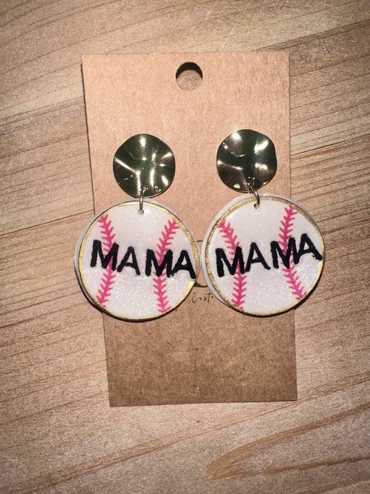 Mama ball earrings