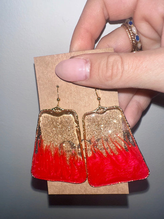 Large Resin hoop earrings