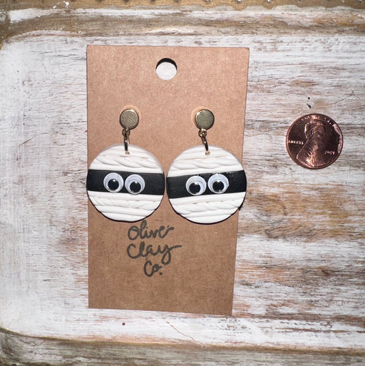 Mummy clay earrings