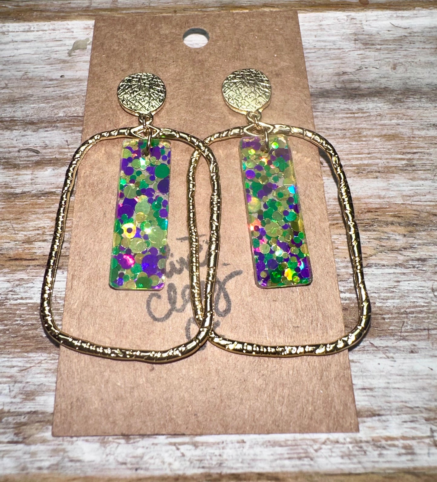 Mardi Gras earrings