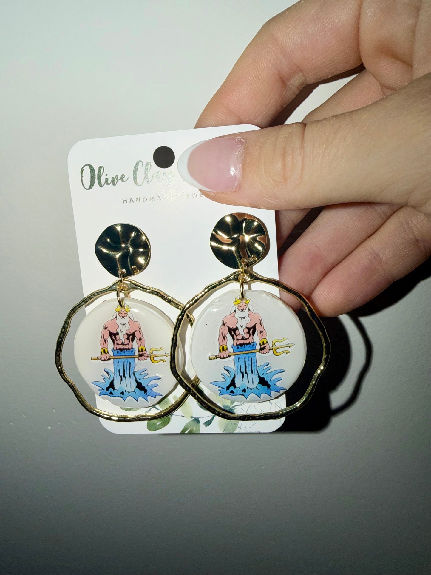 Gulfport Sea King clay Earrings