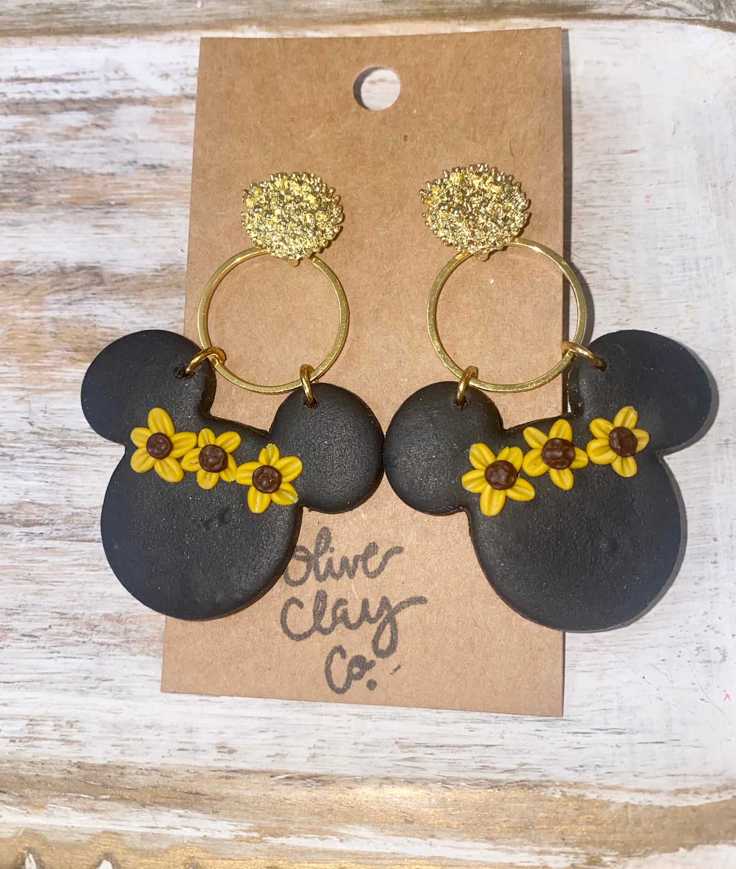 Minnie sunflower earrings