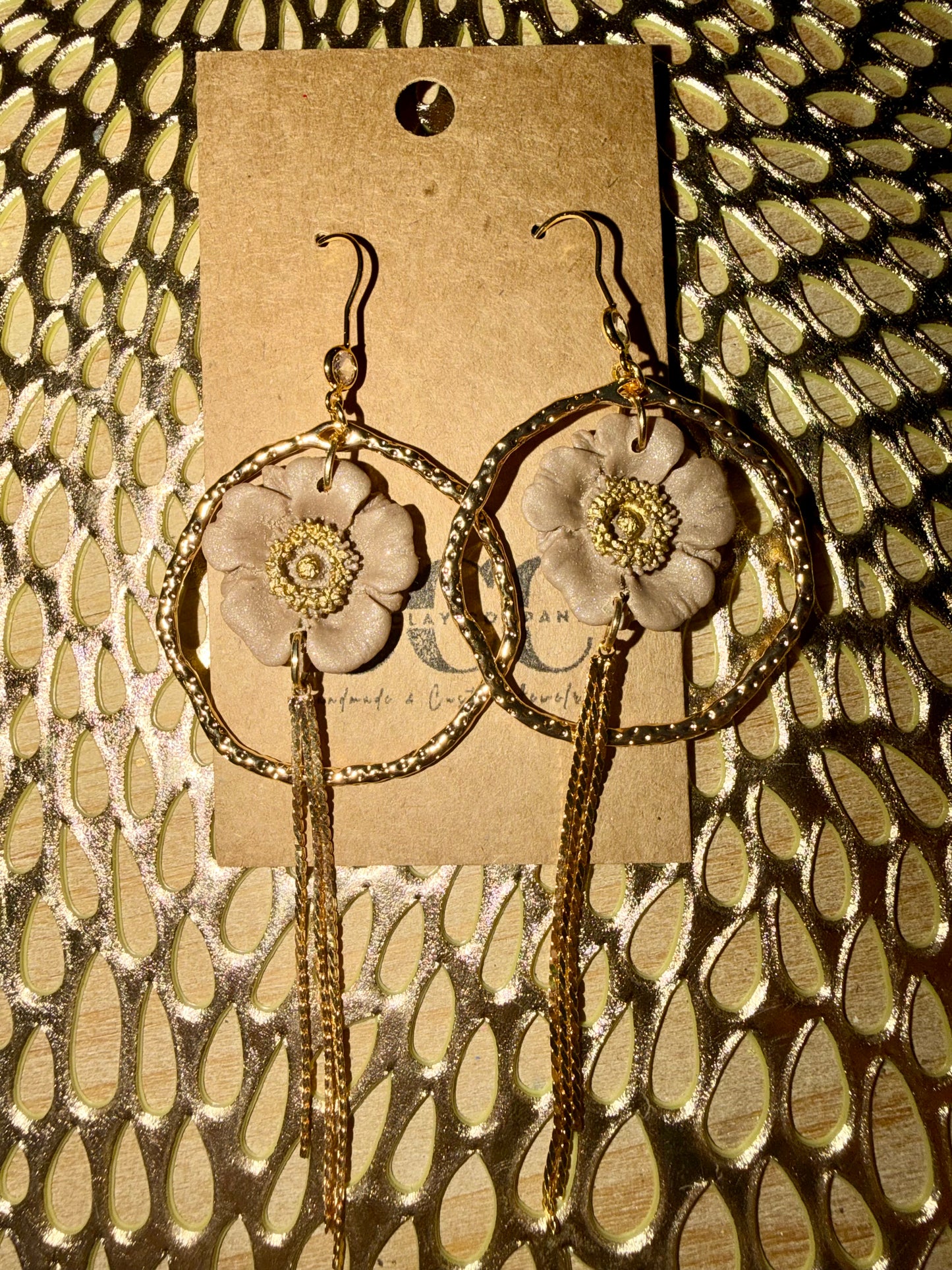 Poppy flower hoops