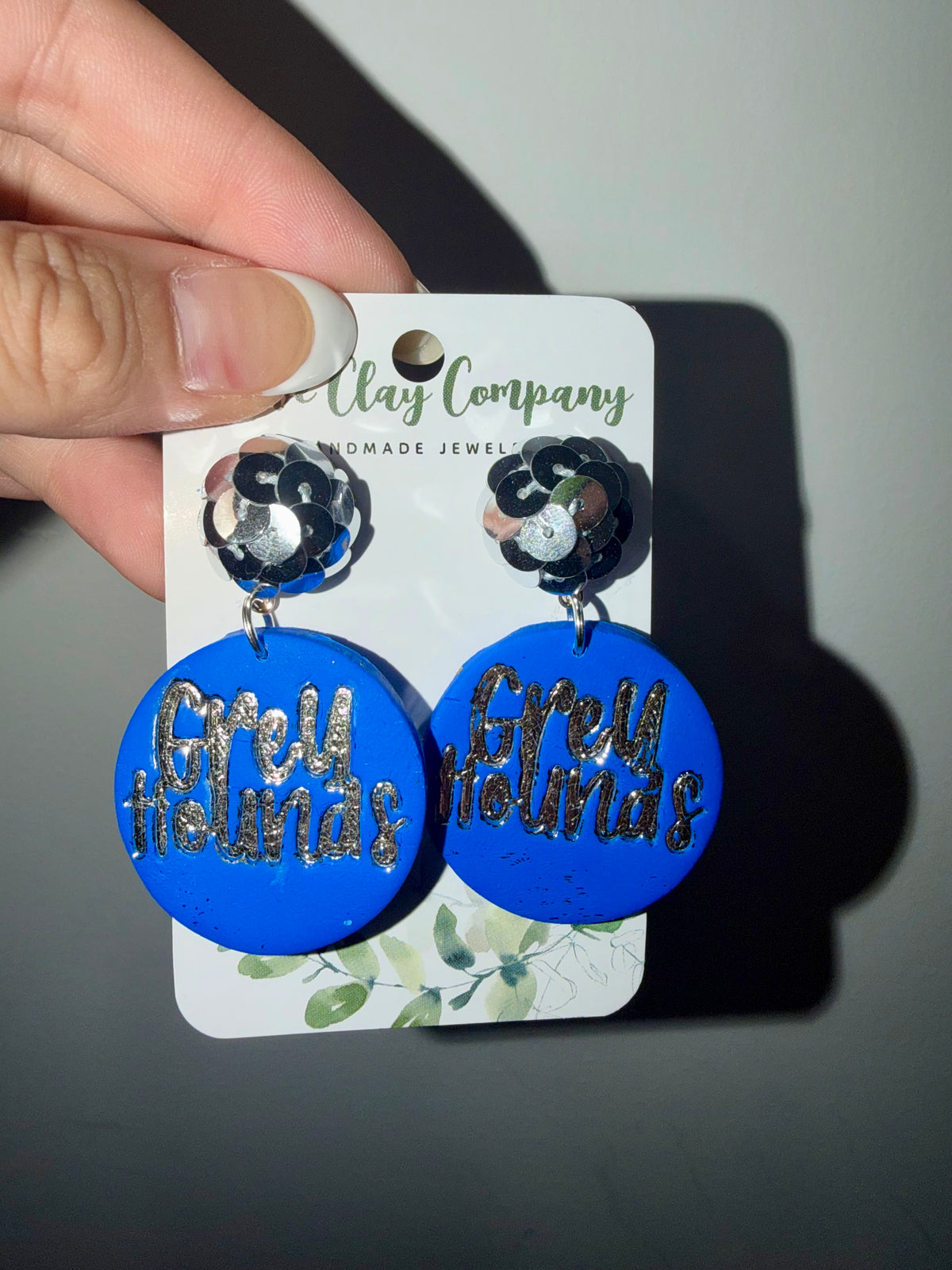 Hounds clay Earrings