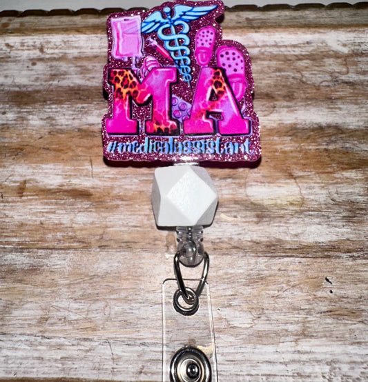 MA badge reel - alligator clip