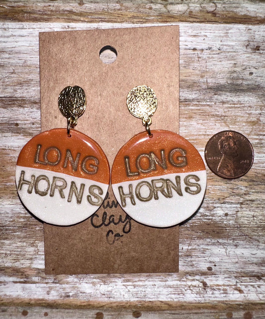 Texas Longhorns earrings