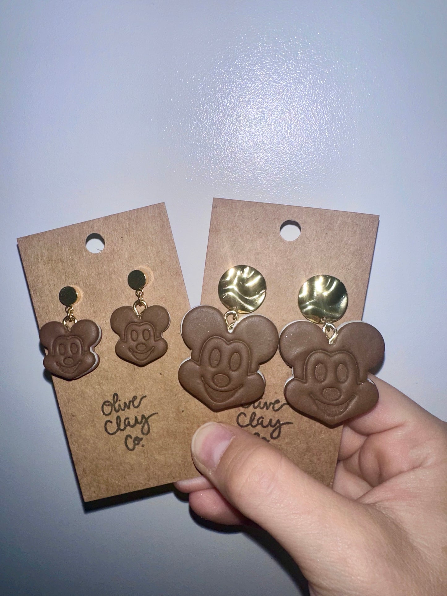 Mouse ice cream sandwich earrings