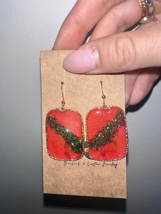 Small/medium Resin hoop earrings