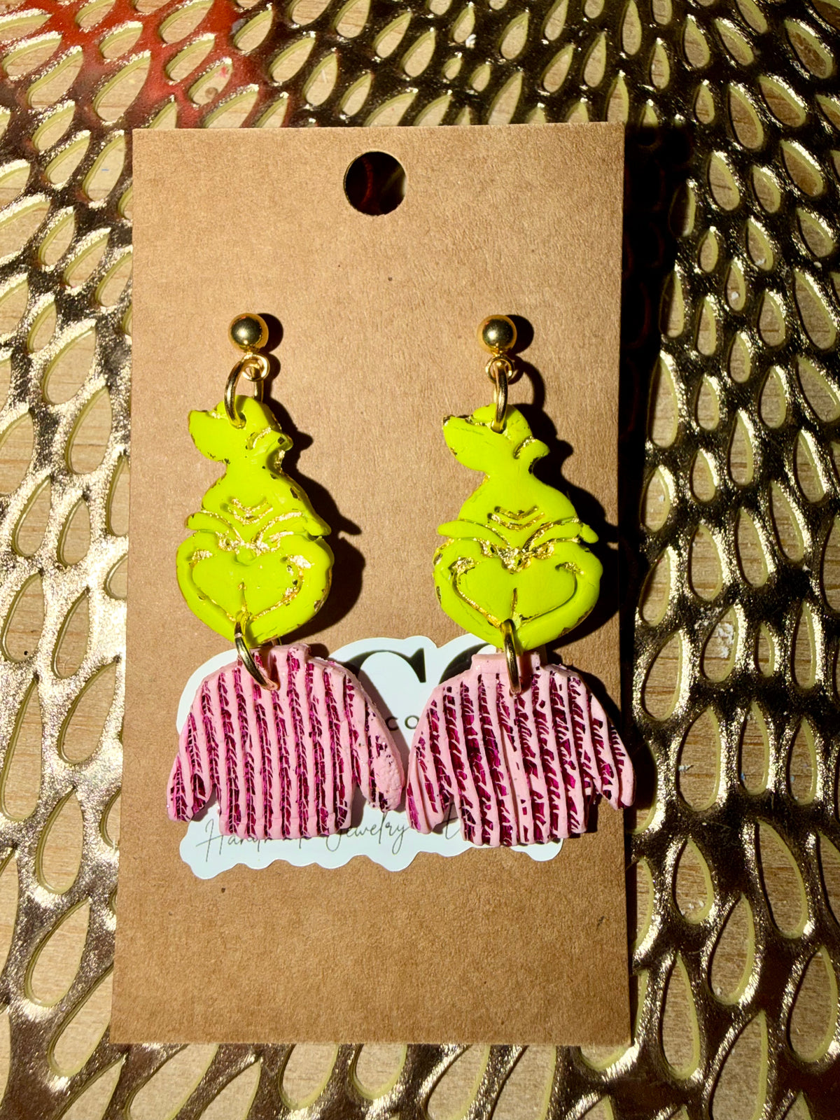 Christmas clay earrings