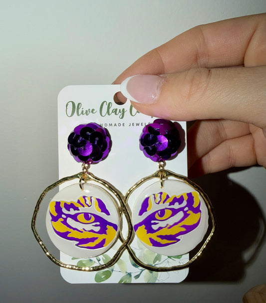 Tigers clay earrings